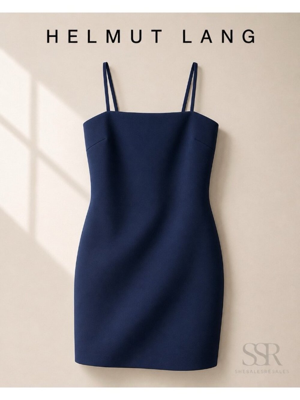 Helmut Lang Black Scuba Sheath Dress Spaghetti Strap Mini Dress Minimalist Large